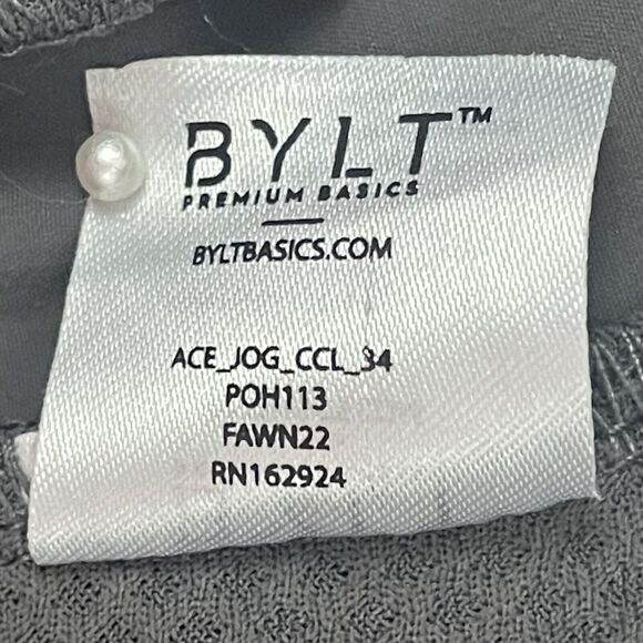 BYLT Ace Joggers Mens Size 34 Gray Athleisure Performance Pants - Picture 11 of 13